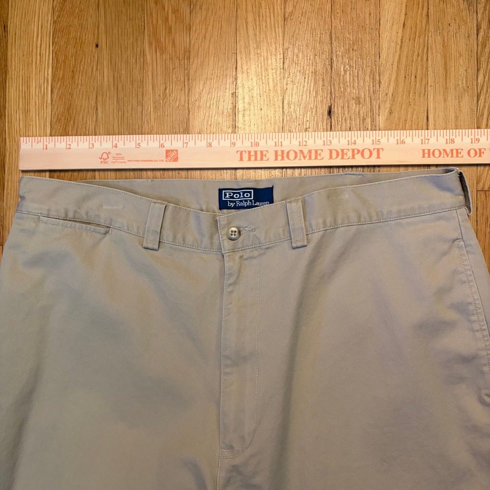 Polo Ralph Lauren Philip Pant Mens 38x30 Khaki Tan Cotton Straight Chino Pants - Picture 8 of 11
